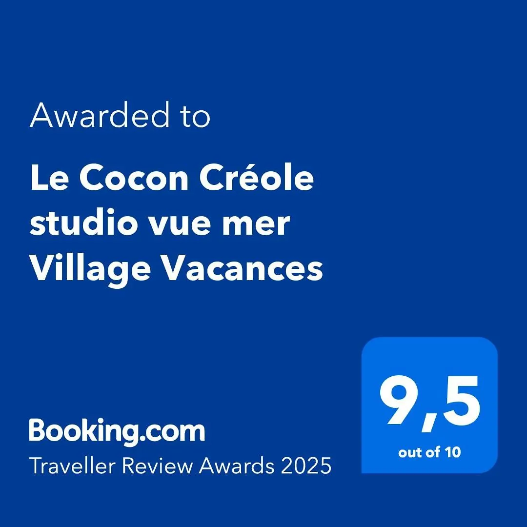 Appartement Le Cocon Creole Studio Vue Mer Village Vacances Sainte-Anne  Guadeloupe